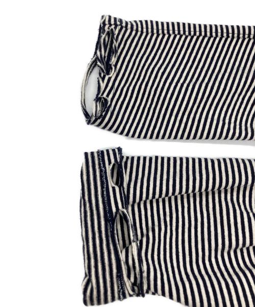 FACCIES（ファッチーズ）FACCIES (ファッチーズ) COTTON BORDER LS ボーダー長袖カットソー ブラック×ホワイト サイズ:2の古着・服飾アイテム