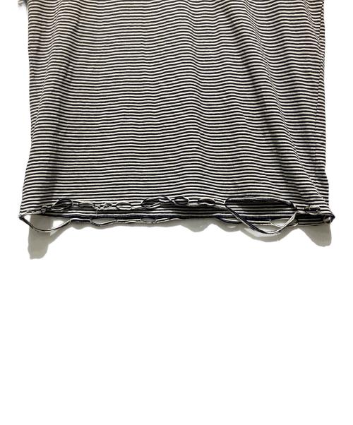 FACCIES（ファッチーズ）FACCIES (ファッチーズ) COTTON BORDER LS ボーダー長袖カットソー ブラック×ホワイト サイズ:2の古着・服飾アイテム