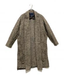 'S Max Mara（エスマックスマーラ）の古着「クチートアマーノツイードコート / ガウンコート / ウール混コート」｜ブラウン