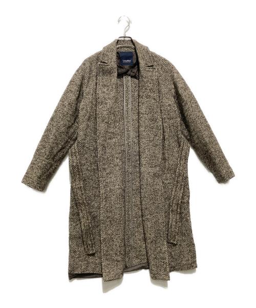 'S Max Mara（エスマックスマーラ）'S Max Mara (エスマックスマーラ) クチートアマーノツイードコート / ガウンコート / ウール混コート ブラウン サイズ:38の古着・服飾アイテム