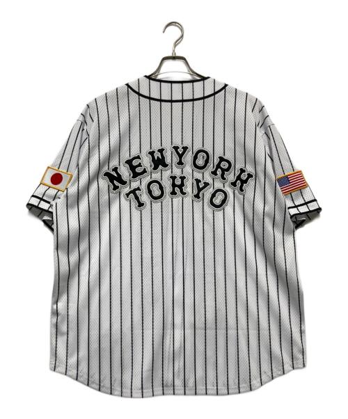 SUPREME（シュプリーム）SUPREME (シュプリーム) HOMERUN (ホームラン) 25SS Baseball Jersey ベースボールジャージ SUPREME HOMERUN ホワイト×ブラック サイズ:XLの古着・服飾アイテム