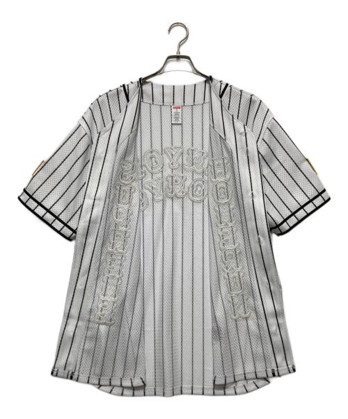 SUPREME（シュプリーム）SUPREME (シュプリーム) HOMERUN (ホームラン) 25SS Baseball Jersey ベースボールジャージ SUPREME HOMERUN ホワイト×ブラック サイズ:XLの古着・服飾アイテム
