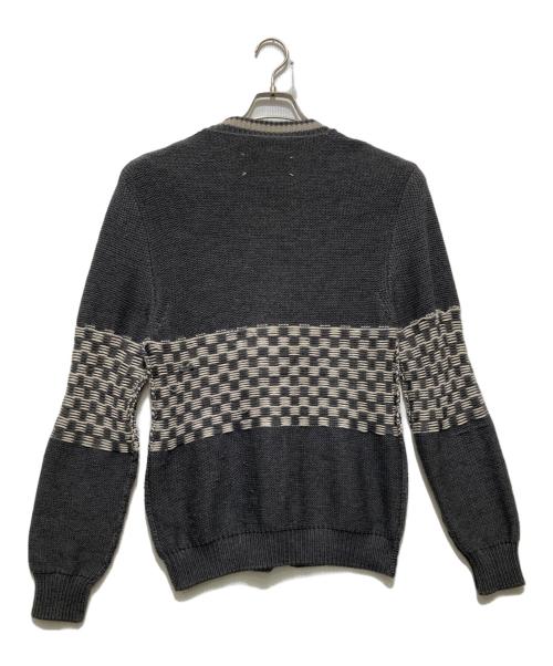 Maison Margiela（メゾンマルジェラ）Maison Margiela (メゾンマルジェラ) 比翼ニットラインカーディガン グレー サイズ:Mの古着・服飾アイテム