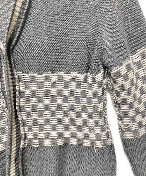 Maison Margiela（メゾンマルジェラ）Maison Margiela (メゾンマルジェラ) 比翼ニットラインカーディガン グレー サイズ:Mの古着・服飾アイテム