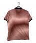 MONCLER (モンクレール) MAGLIA POLO MANICA CORTA ボーダー ポロシャツ ホワイト×レッド サイズ:L：6000円