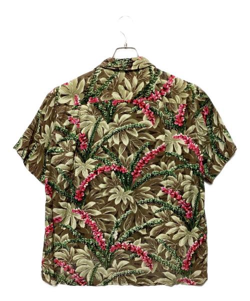 sports wear（スポーツウェア）sports wear (スポーツウェア) 60'sレーヨンアロハシャツ ブラウン×レッド サイズ:Mの古着・服飾アイテム