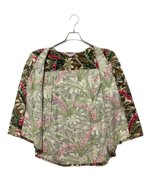 sports wear（スポーツウェア）sports wear (スポーツウェア) 60'sレーヨンアロハシャツ ブラウン×レッド サイズ:Mの古着・服飾アイテム