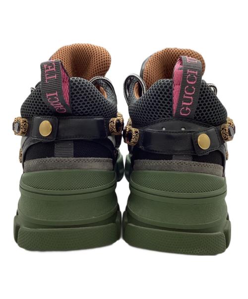 GUCCI（グッチ）GUCCI (グッチ) FLASHTREK ビジュー スニーカー ブラック サイズ:7の古着・服飾アイテム