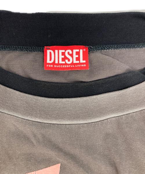 DIESEL（ディーゼル）DIESEL (ディーゼル) レイヤードカットソー グレー サイズ:Mの古着・服飾アイテム