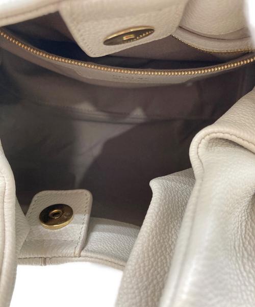POLENE（ポレーヌ）POLENE (ポレーヌ) 2wayハンドバッグ アイボリーの古着・服飾アイテム