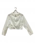 AMOMENTOアモーメント）の古着「REVERSIBLE SHIRRING CROP HOODED JUMPER」｜ホワイト