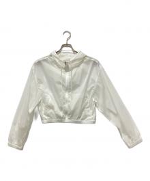 AMOMENTO（アモーメント）の古着「REVERSIBLE SHIRRING CROP HOODED JUMPER」｜ホワイト