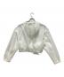 AMOMENTO (アモーメント) REVERSIBLE SHIRRING CROP HOODED JUMPER ホワイト：9000円