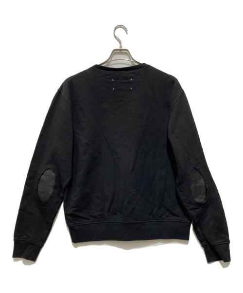 Maison Margiela（メゾンマルジェラ）Maison Margiela (メゾンマルジェラ) レザーエルボーパッチスウェット ブラック サイズ:52の古着・服飾アイテム