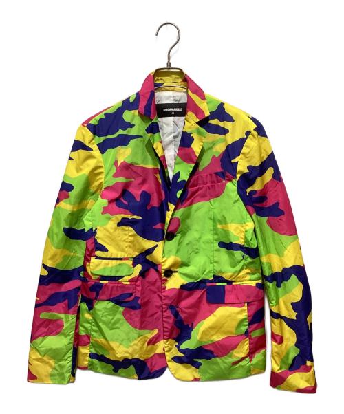 DSQUARED2（ディースクエアード）DSQUARED2 (ディースクエアード) ナイロンテーラードジャケット マルチカラー サイズ:44の古着・服飾アイテム