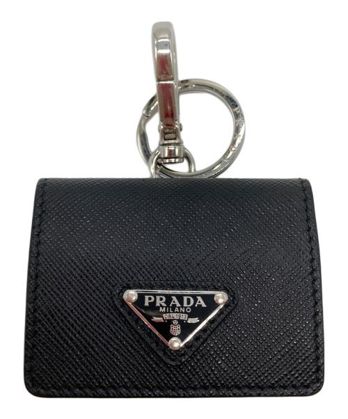 PRADA（プラダ）PRADA (プラダ) サフィアーノレザーイヤフォンケース ブラックの古着・服飾アイテム