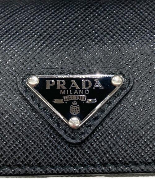 PRADA（プラダ）PRADA (プラダ) サフィアーノレザーイヤフォンケース ブラックの古着・服飾アイテム