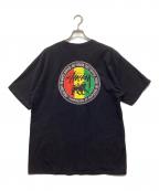 stussyステューシー）の古着「RASTA LION PETER TOSH 復刻 ラスタライオンTシャツ ピータートッシュ」｜ブラック