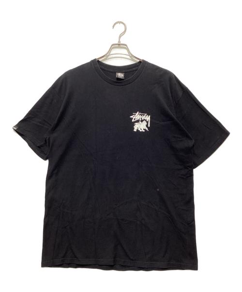 stussy（ステューシー）stussy (ステューシー) RASTA LION PETER TOSH 復刻 ラスタライオンTシャツ ピータートッシュ ブラック サイズ:XLの古着・服飾アイテム