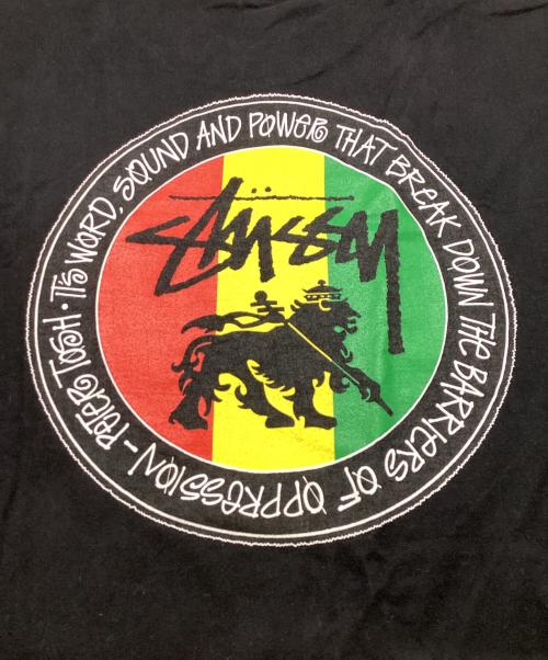 stussy（ステューシー）stussy (ステューシー) RASTA LION PETER TOSH 復刻 ラスタライオンTシャツ ピータートッシュ ブラック サイズ:XLの古着・服飾アイテム