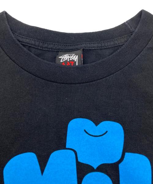 stussy（ステューシー）stussy (ステューシー) SMILE PAINTE SKATE ROCK TEE スマイルペイントスケートロックTシャツ ブラック サイズ:XLの古着・服飾アイテム
