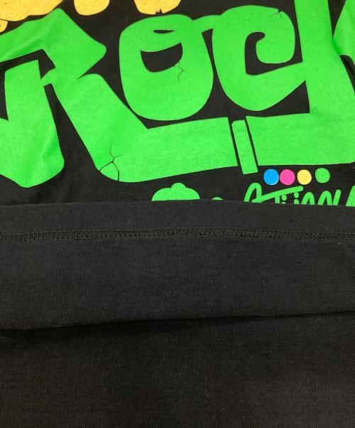stussy（ステューシー）stussy (ステューシー) SMILE PAINTE SKATE ROCK TEE スマイルペイントスケートロックTシャツ ブラック サイズ:XLの古着・服飾アイテム