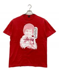 中古・古着通販】stussy (ステューシー) ラグランキャラクターTシャツ