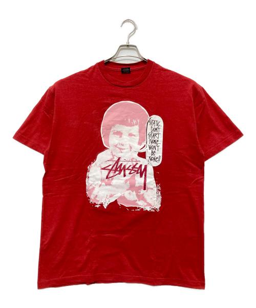 stussy（ステューシー）stussy (ステューシー) Kids Photo Tee / キッズ フォト Tシャツ レッド サイズ:XLの古着・服飾アイテム