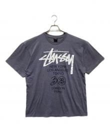 stussy（ステューシー）の古着「ワールドツアーTシャツ」｜グレー