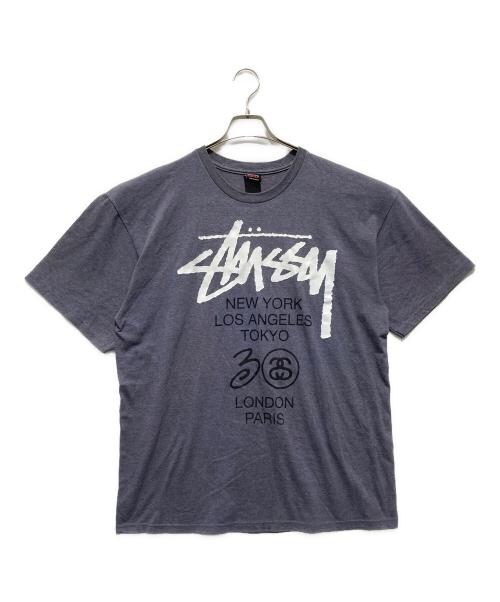 stussy（ステューシー）stussy (ステューシー) ワールドツアーTシャツ グレー サイズ:XLの古着・服飾アイテム