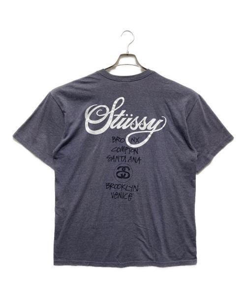 stussy（ステューシー）stussy (ステューシー) ワールドツアーTシャツ グレー サイズ:XLの古着・服飾アイテム