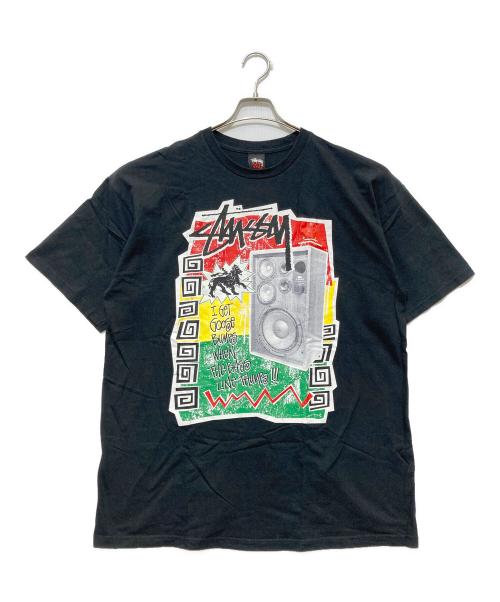 stussy（ステューシー）stussy (ステューシー) Reggae Tee / レゲエ ラスタカラ― Tシャツ ブラック サイズ:XLの古着・服飾アイテム