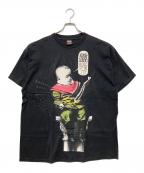 stussyステューシー）の古着「Knowledge Be All Up On It baby TEE / ノウリッジ ビー オール アップ オン イット ベイビー」｜ブラック