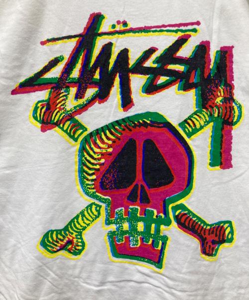 stussy（ステューシー）stussy (ステューシー) スカルTEE ホワイト サイズ:XLの古着・服飾アイテム