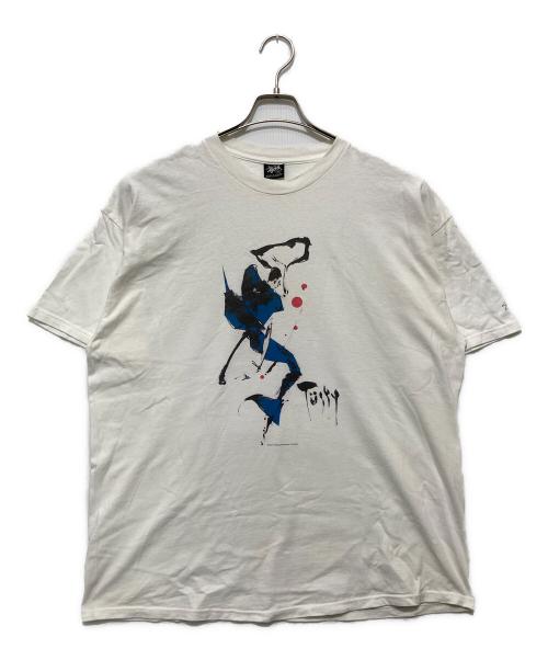 stussy（ステューシー）stussy (ステューシー) コラボプリントT ホワイト サイズ:XLの古着・服飾アイテム