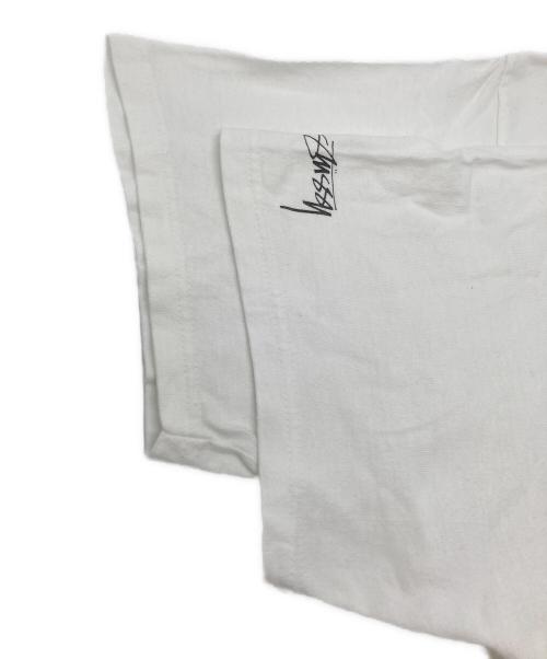 stussy（ステューシー）stussy (ステューシー) コラボプリントT ホワイト サイズ:XLの古着・服飾アイテム