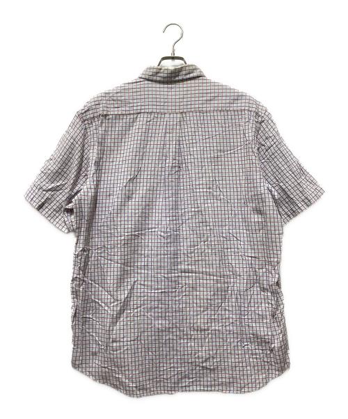 stussy（ステューシー）stussy (ステューシー) 胸ロゴ刺繍チェックシャツ ホワイト×ブルー サイズ:XLの古着・服飾アイテム