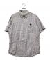 stussy（ステューシー）の古着「胸ロゴ刺繍チェックシャツ」｜ホワイト×ブルー
