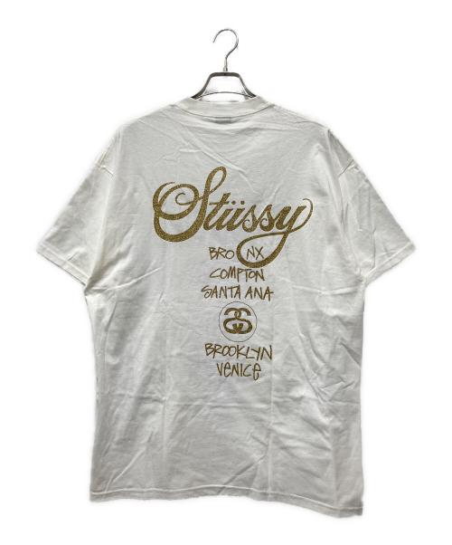 stussy（ステューシー）stussy (ステューシー) ワールドツアーTシャツ ホワイト サイズ:XLの古着・服飾アイテム
