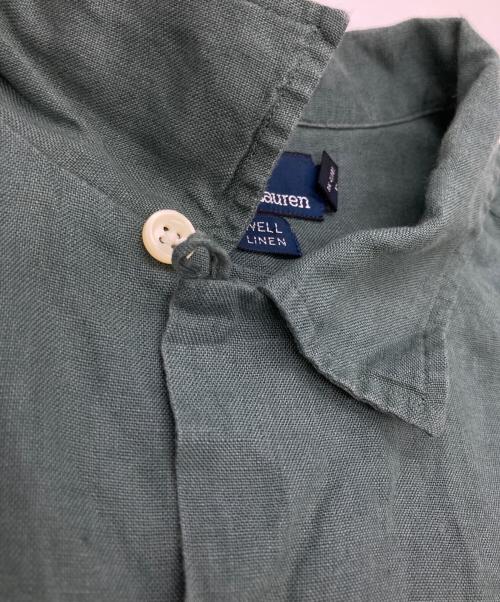 POLO RALPH LAUREN（ポロ・ラルフローレン）POLO RALPH LAUREN (ポロ・ラルフローレン) オープンカラーリネンシャツ グリーン サイズ:XLの古着・服飾アイテム