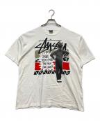 stussyステューシー）の古着「Funky Fresh Gear Tee / ファンキーフレッシュギア Tシャツ」｜ホワイト