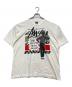 stussy（ステューシー）の古着「Funky Fresh Gear Tee / ファンキーフレッシュギア Tシャツ」｜ホワイト