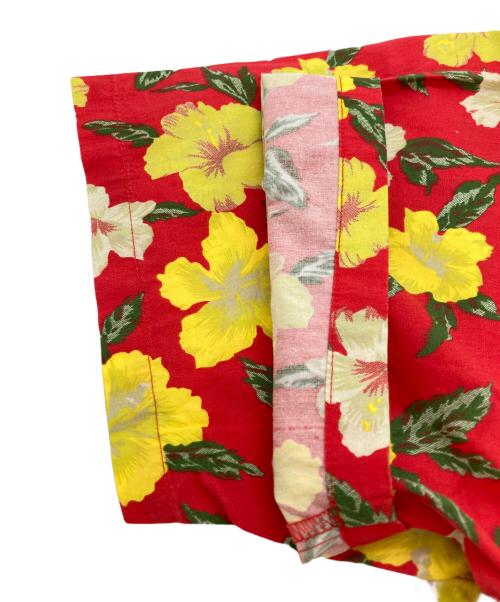 stussy（ステューシー）stussy (ステューシー) 総柄シャツ / ハイビスカス柄 半袖シャツ レッド×イエロー サイズ:XLの古着・服飾アイテム