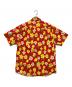 stussy (ステューシー) 総柄シャツ / ハイビスカス柄 半袖シャツ レッド×イエロー サイズ:XL：5000円