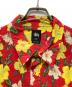 中古・古着 stussy (ステューシー) 総柄シャツ / ハイビスカス柄 半袖シャツ レッド×イエロー サイズ:XL：5000円
