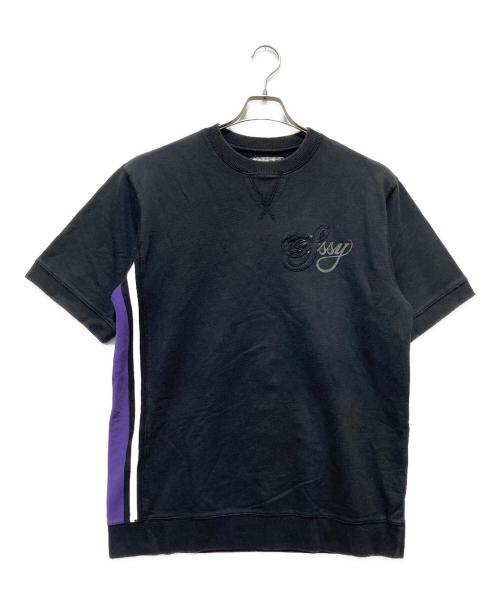 stussy（ステューシー）stussy (ステューシー) 半袖スウェット ブラック サイズ:XLの古着・服飾アイテム