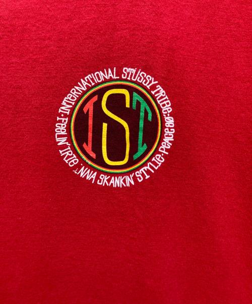 stussy（ステューシー）stussy (ステューシー) IST Tee / プリントTシャツ レッド サイズ:XLの古着・服飾アイテム