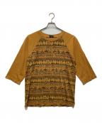 stussyステューシー）の古着「ラスタ総柄 ラグラン カットソー」｜ブラウン