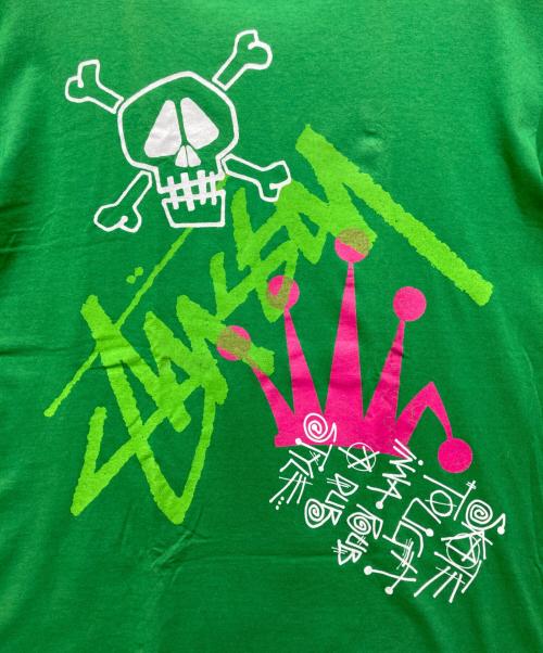 stussy（ステューシー）stussy (ステューシー) RAT PATROL スカルTシャツ / プリントTシャツ グリーン サイズ:XLの古着・服飾アイテム