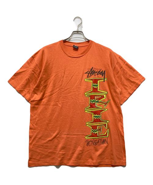 stussy（ステューシー）stussy (ステューシー) Tシャツ / プリントTシャツ オレンジ サイズ:XLの古着・服飾アイテム